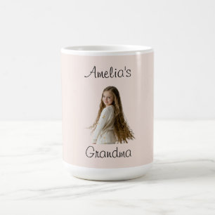 Mug Cadeau de grand-mère - Nom et photo de grand-enfan