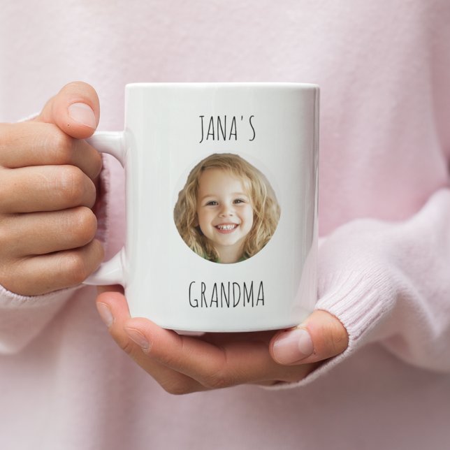 Mug Cadeau de grand-mère personnalisé | Visage de gran (Créateur téléchargé)