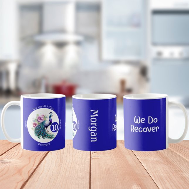 Mug Cadeau de jalon de récupération personnalisé | Jet (Créateur téléchargé)