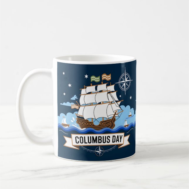 Mug cadeau de jour de Columbus drôle (Gauche)