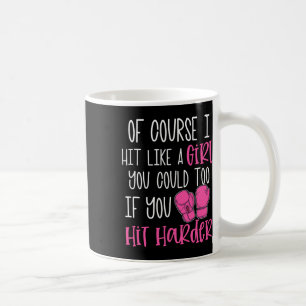 Mug Cadeau de kickboxing féminin Bien sûr que je frapp