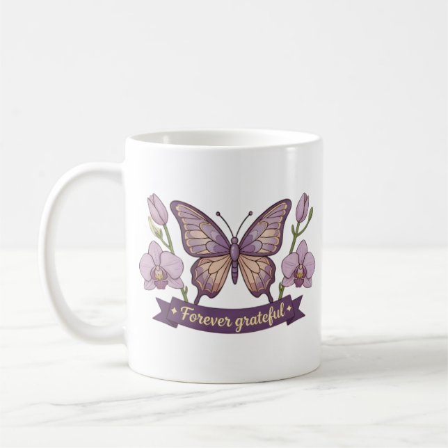 Mug Cadeau de la fête des mères - Papillon floral reco (Gauche)