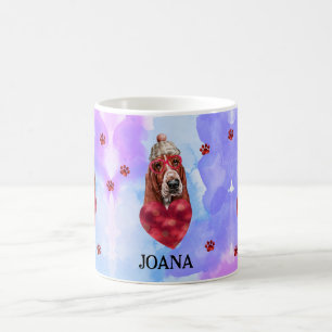 Mug Cadeau de la Saint-Valentin Chien Basset Hound Vio