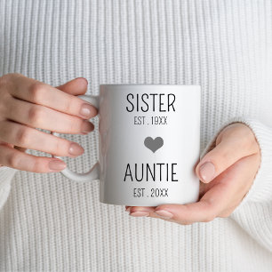 Mug Cadeau de la tante moderne promu au cadeau de la t