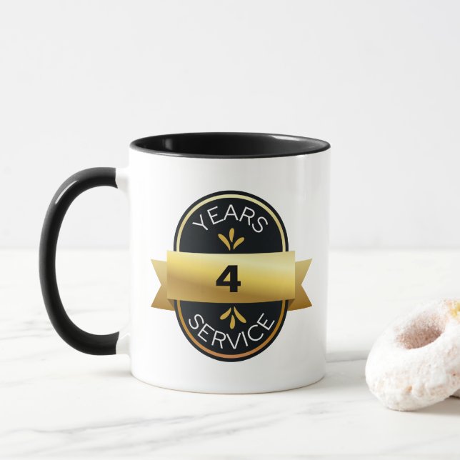 Mug Cadeau de l'anniversaire du travail de reconnaissa (Avec donut)