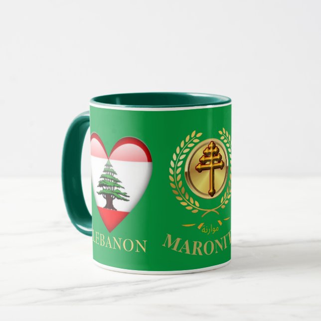 Mug cadeau de l'église maronite libanaise (Devant gauche)