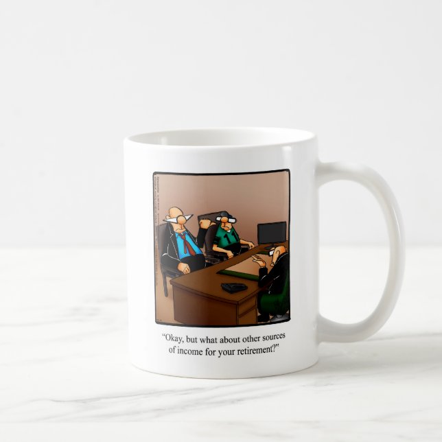 Mug Cadeau de l'Humour de retraite (Droite)