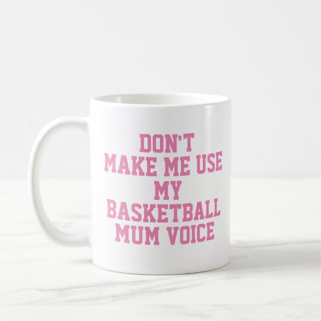 Mug cadeau de maman de basket | Drôle Citation Slo (Gauche)