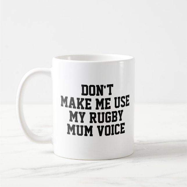 Mug cadeau de maman rugby | Drôle Citation Slogan  (Gauche)