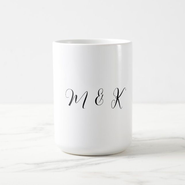 Mug Cadeau de mariage personnalisé avec monogramme pou (Centre)