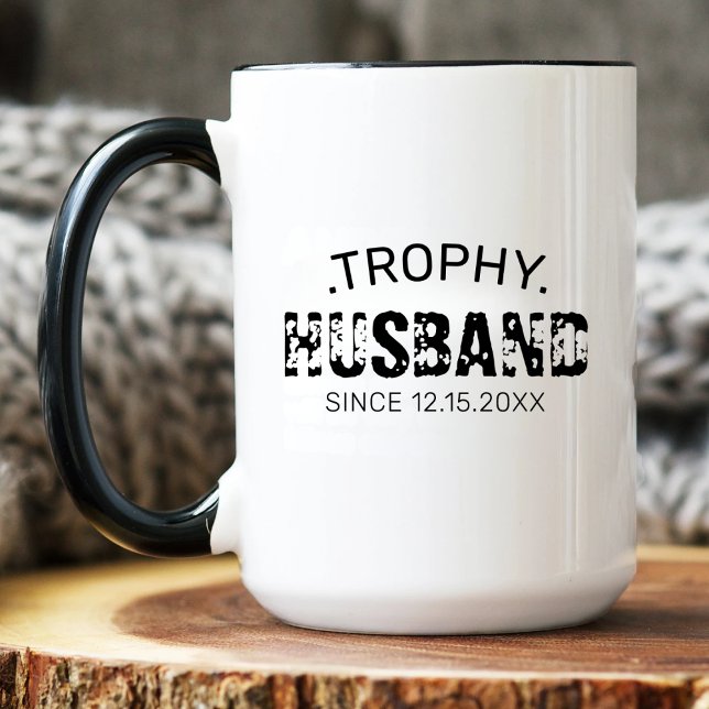 Mug Cadeau de marié de trophée sur mesure de l'anniver (Créateur téléchargé)