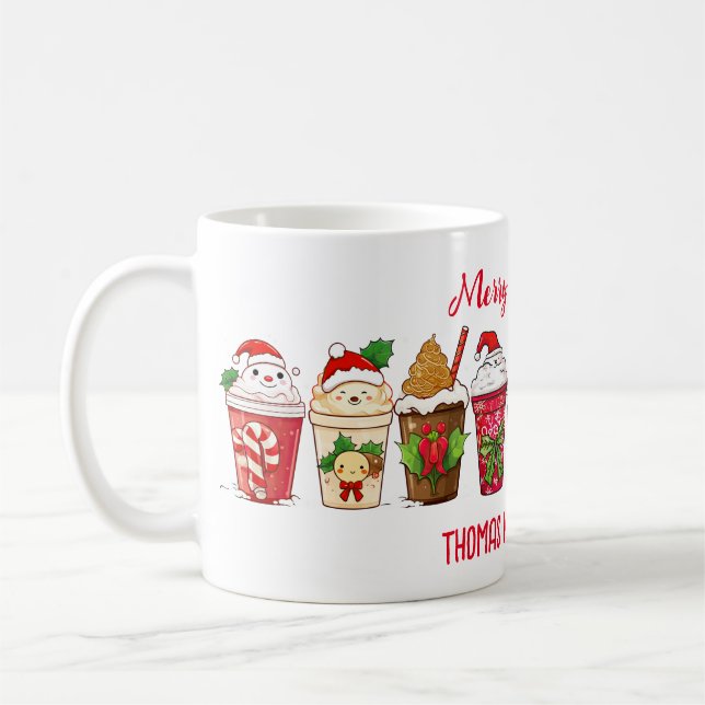 Mug Cadeau De Noël customisé Pour Les Amateurs De Café (Gauche)