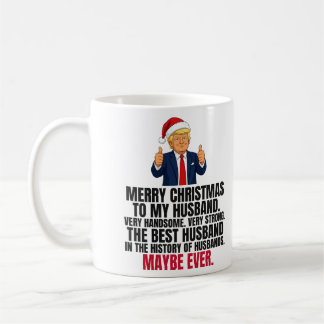 Mug Cadeau de Noël drôle de Trump pour mari