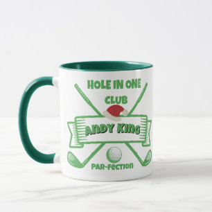 Mug Cadeau de Noël Golfer personnalisé, Nom personnali