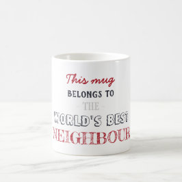 Mug Cadeau de Noël Minimaliste meilleur voisin