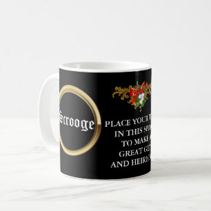 Mug Cadeau de Noël personnalisé "SCROOGE Bah Humbug!"