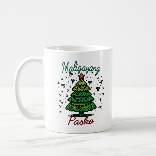 Mug Cadeau de Noël philippin Maligayang Pasko (Gauche)