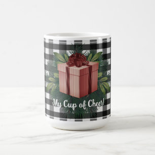 Mug Cadeau de Noël Plaid Buffalo   Rouge