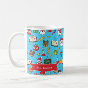 Mug Cadeau de Noël pour enseignant scolaire personnali