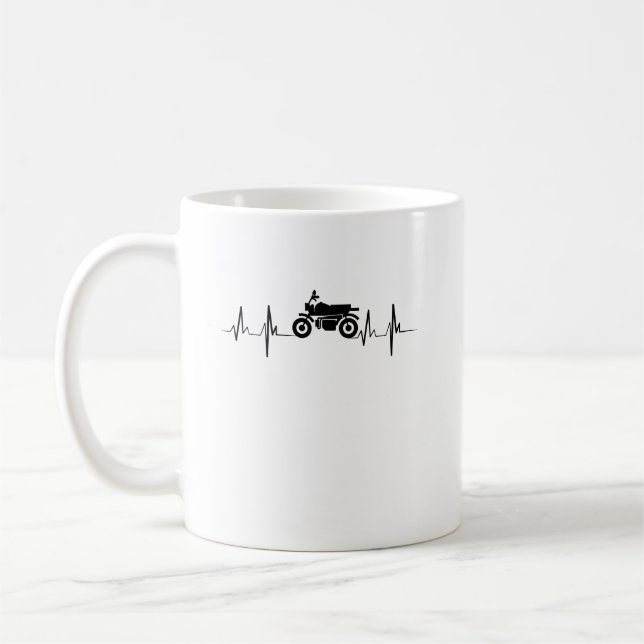 Mug Cadeau de papa d'homme de motard de battement de (Gauche)