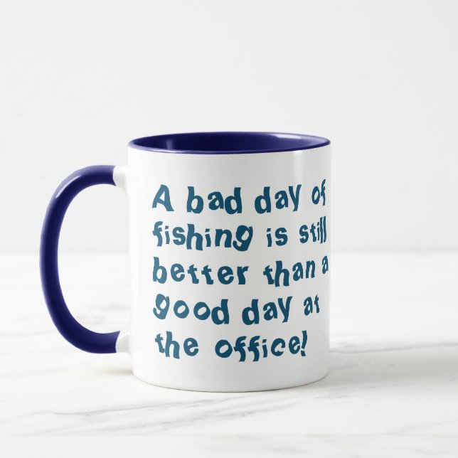 Mug Cadeau de pêcheur ou de pêcheur avec citation de p (Gauche)