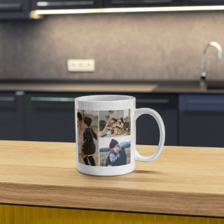 Mug Cadeau de photo de famille personnalisé avec initi