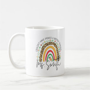 Mug Cadeau de professeur arc-en-ciel personnalisé Merc