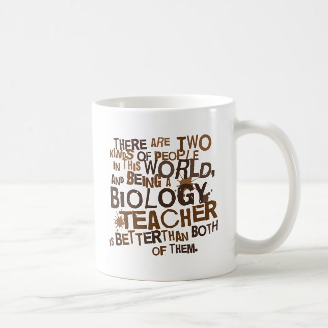 Mug Cadeau de professeur de biologie (Droite)
