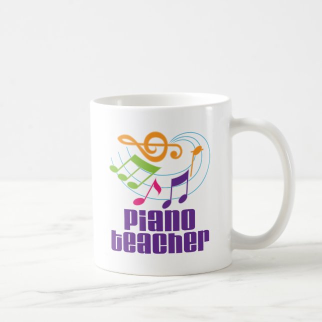 Mug Cadeau de professeur de piano (Droite)