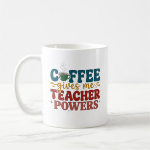 Mug Cadeau de professeur personnalisé 'Le café me donn