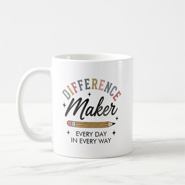 Mug Cadeau de reconnaissance pour faiseur de différenc (Gauche)