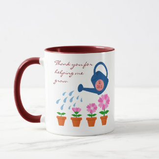 Mug Cadeau de remerciement pour enseignant avec plante