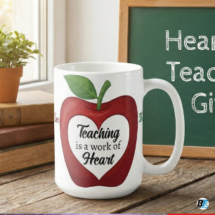 Mug Cadeau de remerciement pour un professeur au coeur