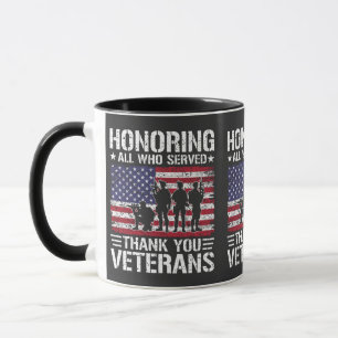 Mug Cadeau de service militaire patriotique Merci aux
