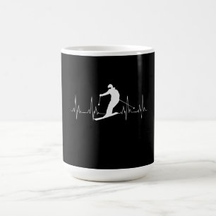 Mug Cadeau De Ski De Heartbeat Pour Les Skieurs