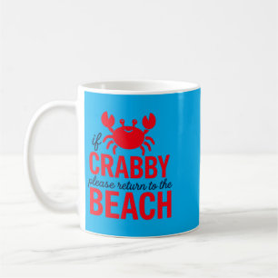 Mug Cadeau de vacances d'été Citation de plage de crab