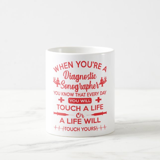 Mug Cadeau de vie tactile pour les songraphistes diagn (Centre)