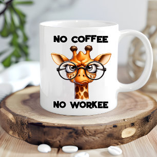 Mug Cadeau d'humour de girafe amusant - Design canin h