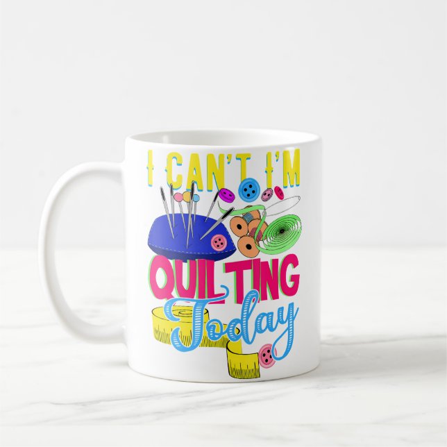 Mug Cadeau drôle de couture de patchwork pour femme (Gauche)