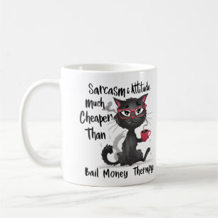 Mug Cadeau drôle pour amateur de chats avec sarcasme e