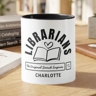 Mug Cadeau drôle pour bibliothécaire amateur de livres