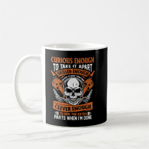 Mug Cadeau drôle pour mécanicien Curieux, habile et in