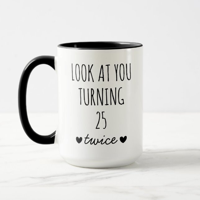 Mug Cadeau du 50e anniversaire, regardez vous tourner  (Gauche)