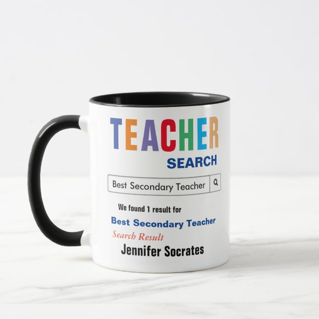 Mug Cadeau du meilleur enseignant secondaire (Gauche)