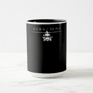 Mug Cadeau du pilote d'hélicoptère de l'aviation mil