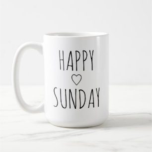 Mug Cadeau élégant et charmant 'Joyeux dimanche'