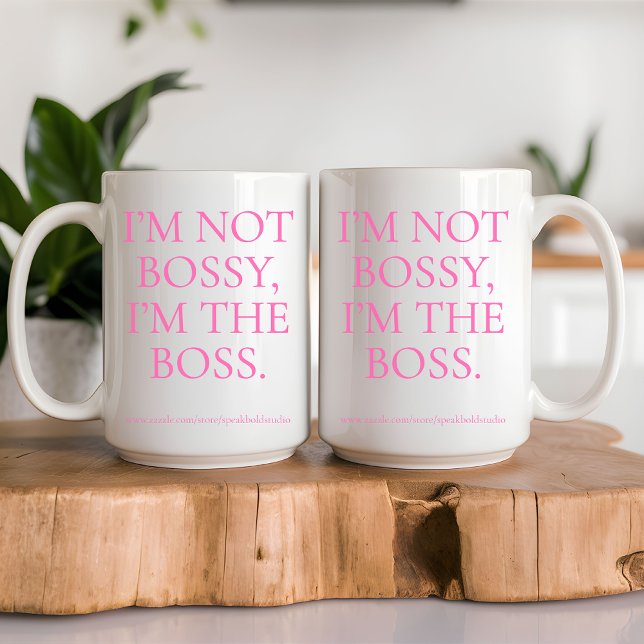 Mug Cadeau féministe personnalisé pour les femmes Boss (feminist gift mug, girl boss mug, boss lady mug, empowering gift for women, motivational mugs)