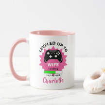 Cadeau Femme nouvellement mariée Levelup Gamer Fun