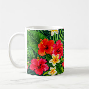 Mug Cadeau floral tropical - Hibiscus coloré