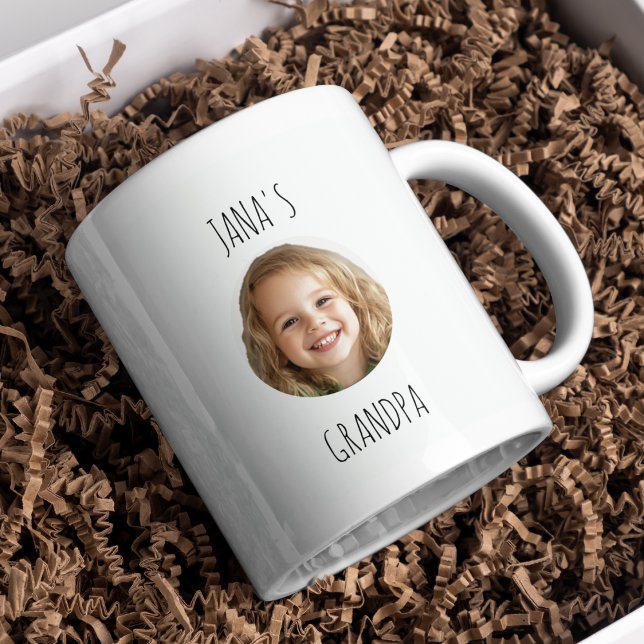 Mug Cadeau grand-père personnalisé | Visage de grand-e (Créateur téléchargé)